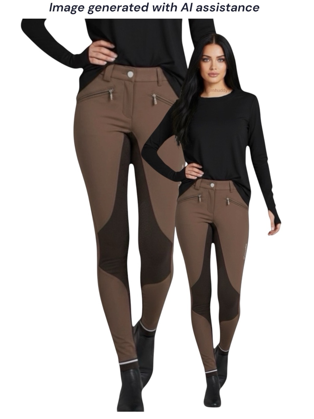 Cavallo 32 Caja Grip brown black full seat breeches